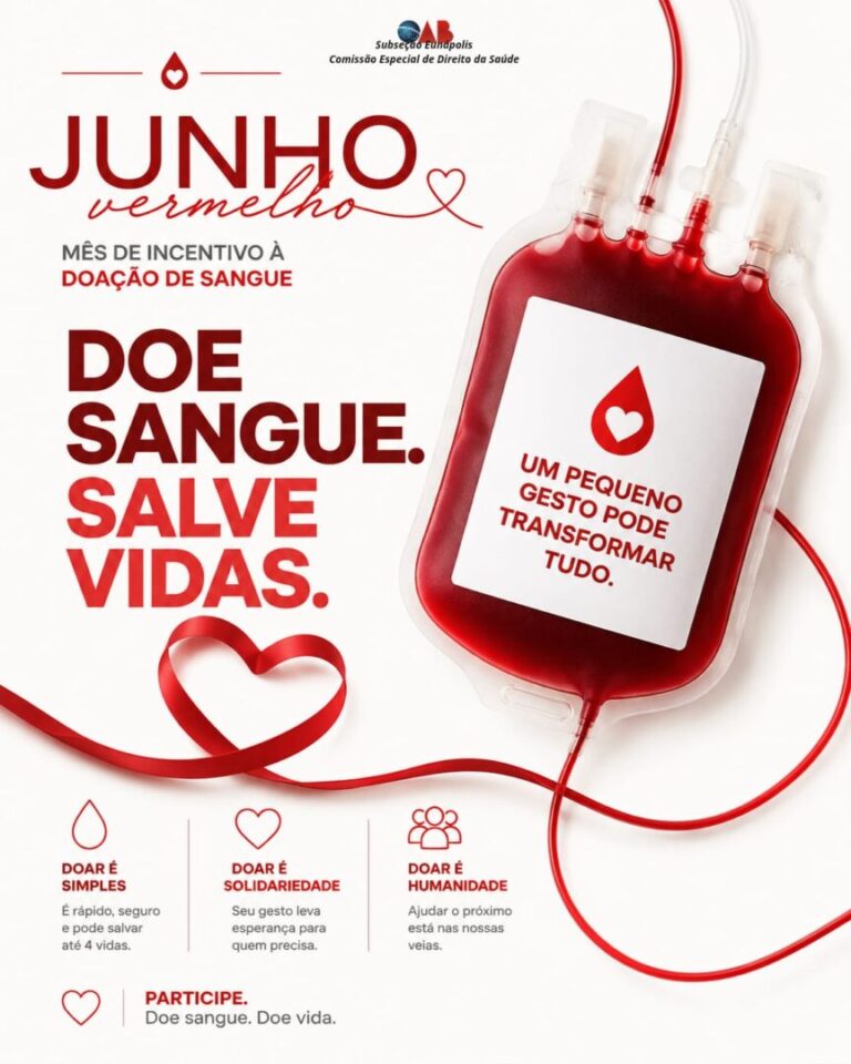 JUNHO VERMELHO | DOE SANGUE, SALVE VIDAS.