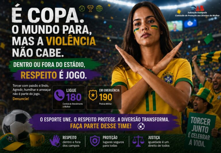🏆⚽ É Copa. O mundo para, mas a violência não cabe em campo nem na vida.