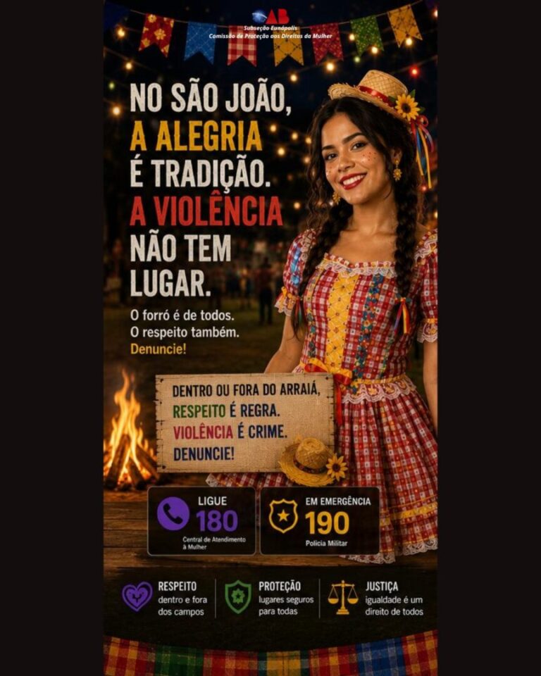 🌽🎶🔥 No São João, a alegria é tradição. A violência, não.